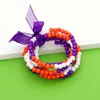 Fashnzfab 6pcs - Game Day Beaded Stretch Bracelets In Multi