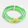 Fashnzfab 6pcs - Glitter Jelly Tube Bangle Bracelets In Multi
