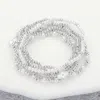 Fashnzfab 6pcs - Metal Quatrefoil Ball Pearl Beaded Stretch Multi Layered Bracelets In Multi