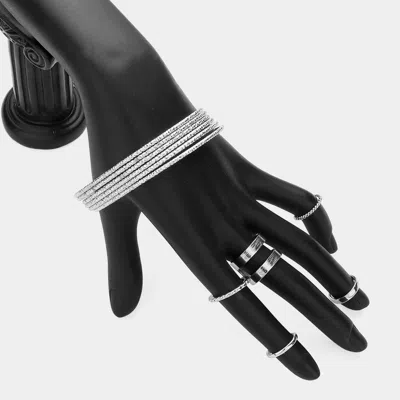 Fashnzfab 6pcs - Multi-layered Bracelet With Rings