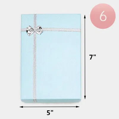 Fashnzfab 6pcs - 5" X 7" Simple Bow Deco Rectangle Gift Boxes