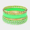 Fashnzfab 6pcs - Multi Layered Bangle Bracelets In Multi