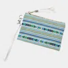 Fashnzfab 7.75" X 5" Aztec Patterned Wristlet Pouch Bag In Green