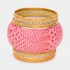 Fashnzfab 7pcs - Snake Skin Bangle Stack Bracelets In Multi