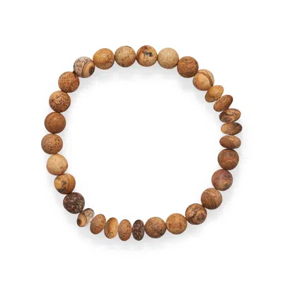 Fashnzfab 8" Picture Jasper Stretch Bracelet In Pattern