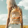 Fashnzfab 8" X 3.75" X 10.25" Transparent Backpack Bag In Multi