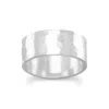 Fashnzfab 8mm Hammered Band Ring In Silver