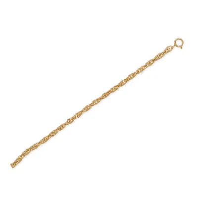 Fashnzfab 9" + 1" 14/20 Gold Filled Rope Chain Anklet In Pink