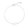 Fashnzfab 9" + 1" Interlocking Twisted Wire Hearts Anklet In Metallic