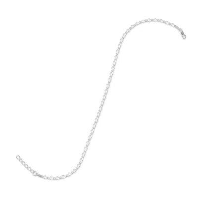 Fashnzfab 9" + 1" Rombo/figaro Chain Anklet In Purple