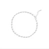 Fashnzfab 9.5" + 1" Pearl Bead Anklet In Silver