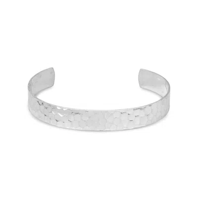 Fashnzfab 9.5mm Hammered Cuff In Metallic