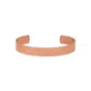 Fashnzfab 9.9mm Hammered Solid Copper Cuff In Metallic