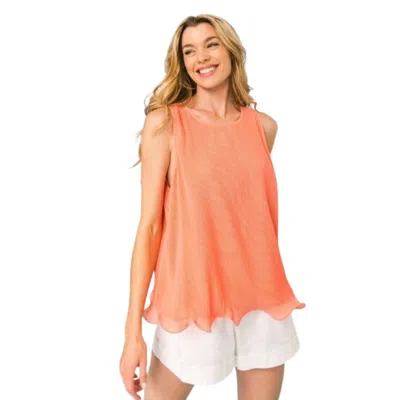 Fashnzfab A Baby Pleated Sleeveless Top In Pink