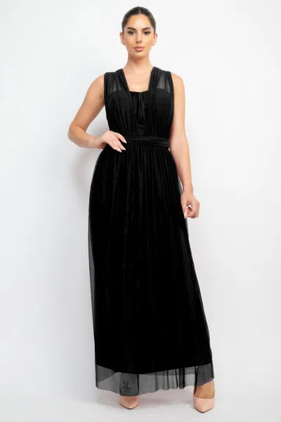 Fashnzfab A-line Mesh Convertible Maxi Dress