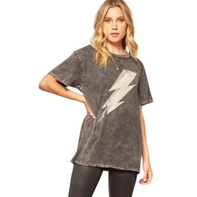 Fashnzfab A Mineral Washed Graphic T-shirt In Pink