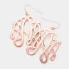 Fashnzfab 'a' Monogram Initial Earrings In Multi