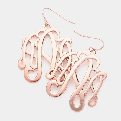 Fashnzfab 'a' Monogram Initial Earrings In Multi