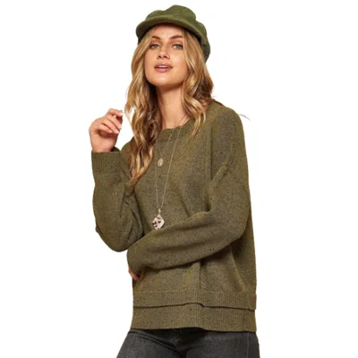 Fashnzfab A Multicolor Knit Sweater In Green