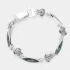 Fashnzfab Abalone Antique Turtle Link Magnetic Bracelet Abalone In Multi