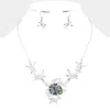 Fashnzfab Abalone Metal Turtle Link Necklace In Multi