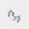 Fashnzfab Abalone Palm Tree Dangle Earrings In Multi