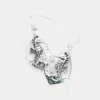 Fashnzfab Abalone Seahorse Dangle Earrings In Multi