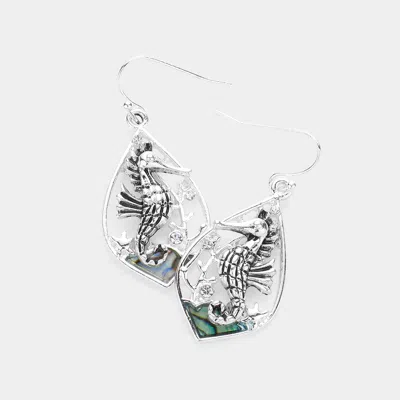 Fashnzfab Abalone Seahorse Dangle Earrings In Multi