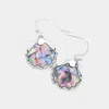 Fashnzfab Abalone Shell Dangle Earrings In Metallic