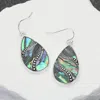 Fashnzfab Abalone Teardrop Dangle Earrings In Multi