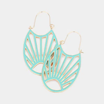 Fashnzfab Abstract Enamel Metal Earrings In Multi