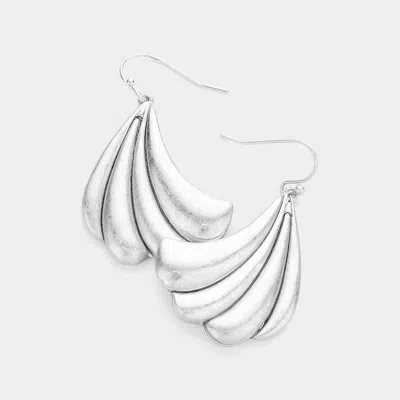 Fashnzfab Abstract Metal Dangle Earrings In Gold