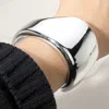 Fashnzfab Abstract Metal Wide Cuff Bracelet Rhodium In Multi