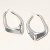 Fashnzfab Abstract Open Teardrop Hoop Earrings In Multi