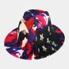 Fashnzfab Abstract Patterned Panama Hat In Multi