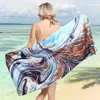 Fashnzfab Abstract Print Beach Towel And Tote Bag In Blue