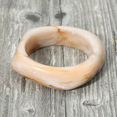 Fashnzfab Abstract Square Resin Bangle Bracelet In Multi