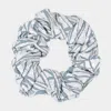 Fashnzfab Abstract Textured Scrunchie Hairband In Gray