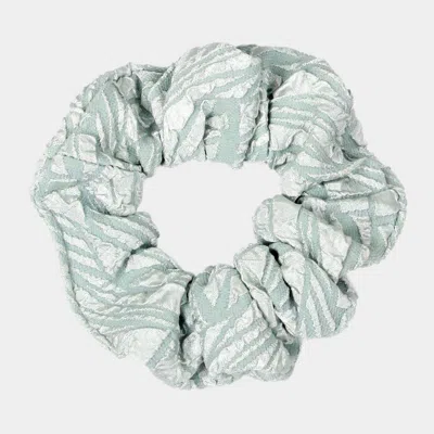 Fashnzfab Abstract Textured Scrunchie Hairband In Gray