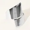 Fashnzfab Abstract Wide Metal Wrap Bangle Bracelet Rhodium In Metallic