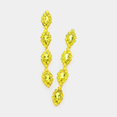 Fashnzfab Accented Dangle Evening Earrings In Yellow