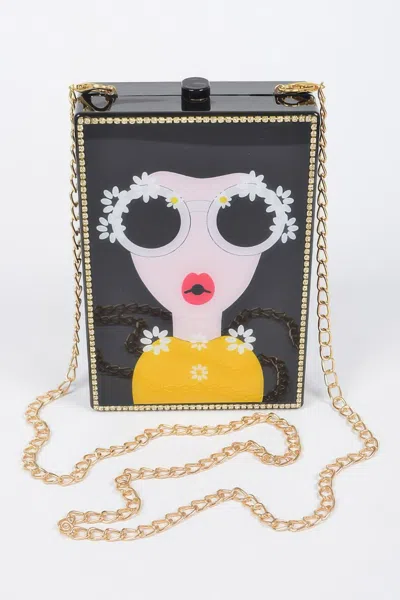 Fashnzfab Acrylic Box Clutch In Black