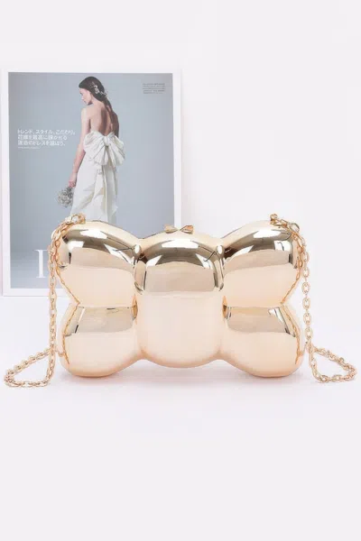 Fashnzfab Acrylic Case Bag In Gold