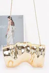 Fashnzfab Acrylic Case Bag In Gold