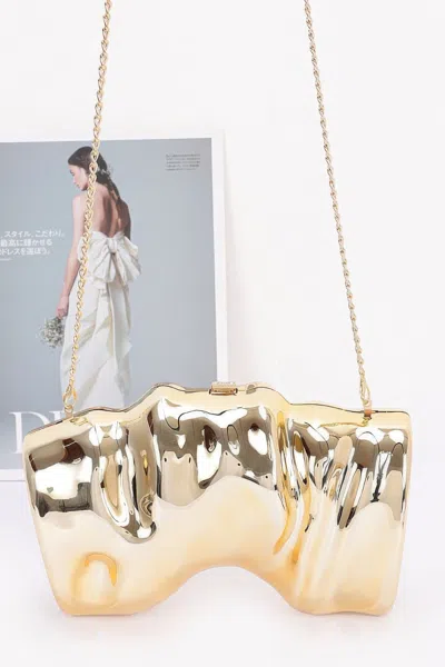 Fashnzfab Acrylic Case Bag In Gold