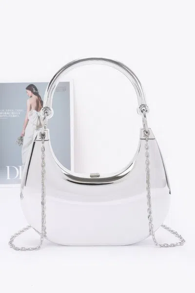 Fashnzfab Acrylic Case Bag In Silver