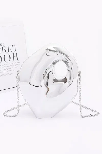 Fashnzfab Acrylic Case Bag In Silver