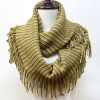 Fashnzfab Acrylic Infinity Fringe Scarf In Multi