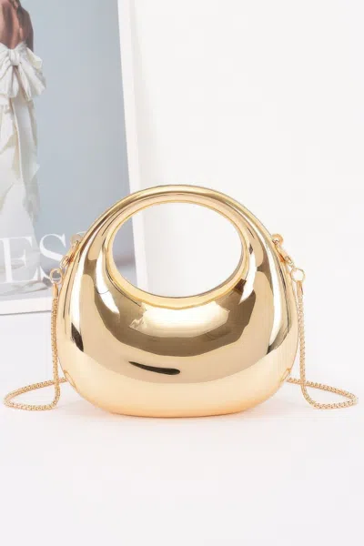 Fashnzfab Acrylic Mini Bag In Gold