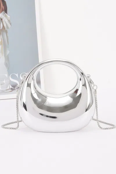 Fashnzfab Acrylic Mini Bag In Silver